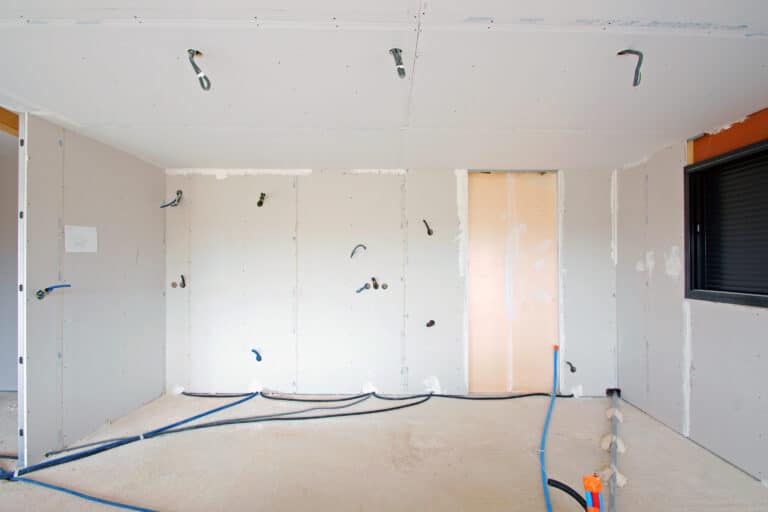 construction maison - pose de plaques de platre # czm